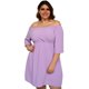 thumbnail image 1 of Vestido campesino Roman Fashion modelo 7362 lila Talla extra 38, 1 of 5
