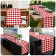 thumbnail image 6 of Red White Plaid Table Runner 72 Inches Long, Modern Farmhouse Buffalo Check Gingham Kitchen Coffee Dining Table Decoration for Home Party Birthday Wedding Home Decor 16x72 Inches, 6 of 8