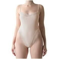 thumbnail image 2 of Gmluru Women's Shapewear Bodysuit Thin Style Lace Sexy Chest Support Shaping Abdomen Corset Bodysuit Brown Tummy Control S-XL, 2 of 5