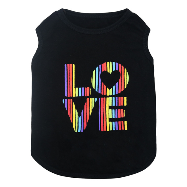 Camiseta para perro con estampado de amor, ropa cómoda de algodón para perro, camisa para perro de secado rápido, ropa de moda para mascotas
