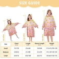 thumbnail image 4 of FORMRS Wearable Blanket Hoodie with Sleeves for Kids Cozy Flannel Sweatshirt, Gradient Pink Stars, 4 of 7