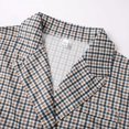 thumbnail image 6 of Unir Womens Plaid Pant Suit 2 Piece Outfits, Notched Collar Cropped Blazer & Relaxed Wide Leg Pants Wrinkle Resistant Polyester Casual Business Sets Coffee Grey S-XXXL True To Size, 6 of 7