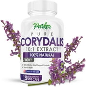 Parker Naturals Pure Corydalis Natural Relief to Alleviate Minor Aches, Corydalis Extract 1,000mg per Serving 120 Capsules