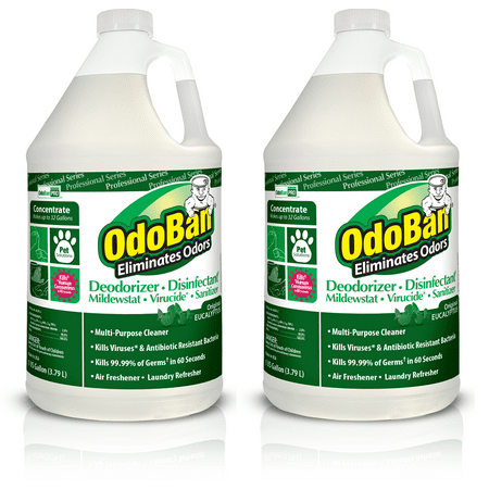 OdoBan Professional Disinfectant Cleaner and Odor Eliminator Concentrate 2 Gallons Original Eucalyptus Scent
