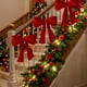 thumbnail image 5 of CREATITOY Christmas Velvet Bow Ornaments - Festive Hanging Bows for Christmas Tree Branches Holiday Decor, 5 of 6