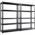 thumbnail image 3 of NAIZEA 72" Garage Storage Shelves 5-Tier, Adjustable Metal Shelving Unit，Heavy Duty Shelving Unit for Kitchen, Pantry Closet, Garage Rack, 2000 lbs, Black, 3 of 11
