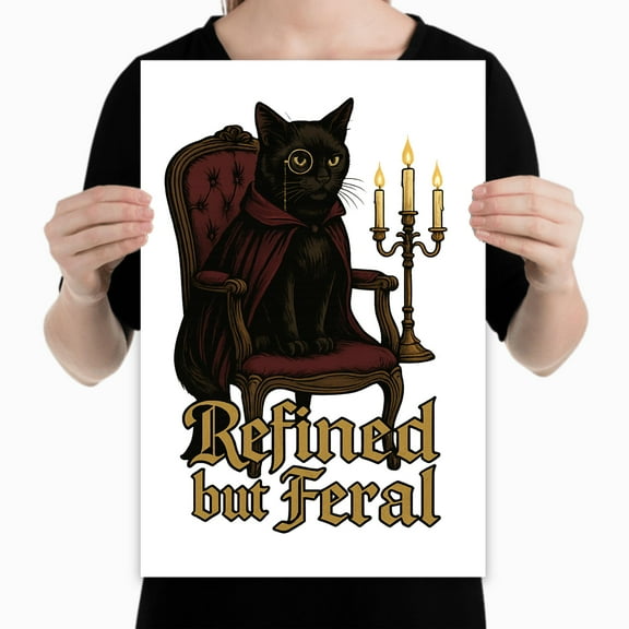 Adorable Cat Art Print - Cat Lovers - 13x19 Poster Print - Home Decor