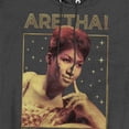 thumbnail image 2 of Aretha Franklin Portrait of a Queen Unisex Adult Pull-Over Heather Hoodie, Black Heather, Large, 2 of 3