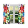 thumbnail image 2 of CADecor Seamless Floral Pattern Window Curtain Window Treatments Kitchen Curtains 26x39 inches, 2 Pieces, 2 of 3