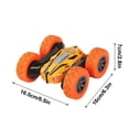 thumbnail image 3 of Hzrsly Remote Control Car,All Terrain Tires,RC Cars 2.4GHz Fast Stunt RC Car,Rechargeable Toy Car Batteries, and Easy Remote,Double Sided 360° Rotating RC Trucks(Orange), 3 of 3