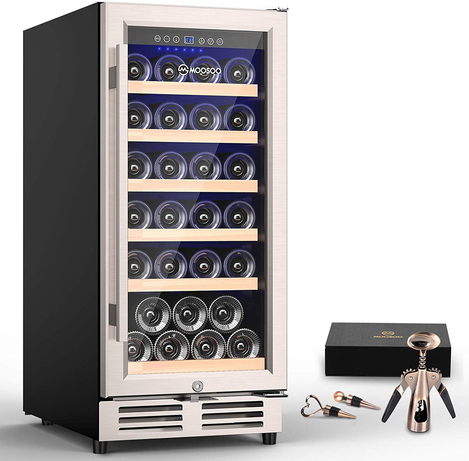 chefs wine cooler 32 bottle