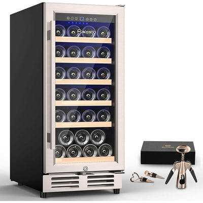 MOOSOO 30 Bottle Wine Cooler with Glass Door Temperature Memory in Nepal at NPR 136349 Rating 5