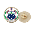 thumbnail image 1 of Broche de oro metálico circular Unbranded Samoa Oceania National Emblem, 1 of 3