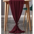 thumbnail image 4 of MDS Pack of 10 Wedding 27 x 120 inch Chiffon Table Runner for Wedding Decoration 10ft Runners - Burgundy, 4 of 4