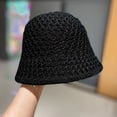 thumbnail image 2 of Bucket Hats For Woman Wide Brim Floppy Summer Hats For Women Beach Straw Hats Dome Weave Bucket Hat Femme Shade Hat Women Caps, 2 of 4