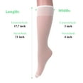thumbnail image 5 of Sheer Knee High Socks for Women 15 Denier Stay up Band (white) 3 Pairs, 5 of 8