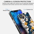 thumbnail image 3 of Navy and Gold Peony and Blossom Flower Case for iPhone 13,Aesthetic Colourful Floral Pattern Soft TPU Full Cover Case, 3 of 5