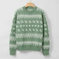 thumbnail image 5 of Vintage Christmas Sweaters for Women 2025 Long Sleeve Crewneck Color Block Knitted Pullover Sweater Jumper Tops, 5 of 8