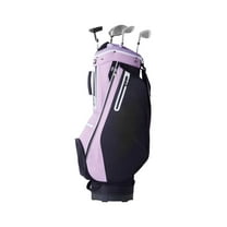 Golf Cart Bag 14 Way Divider, 36' Pockets, Waterproof Golf Bags with Handle & Strap, Durable Golf Organizer for Men & Women, Black Purple