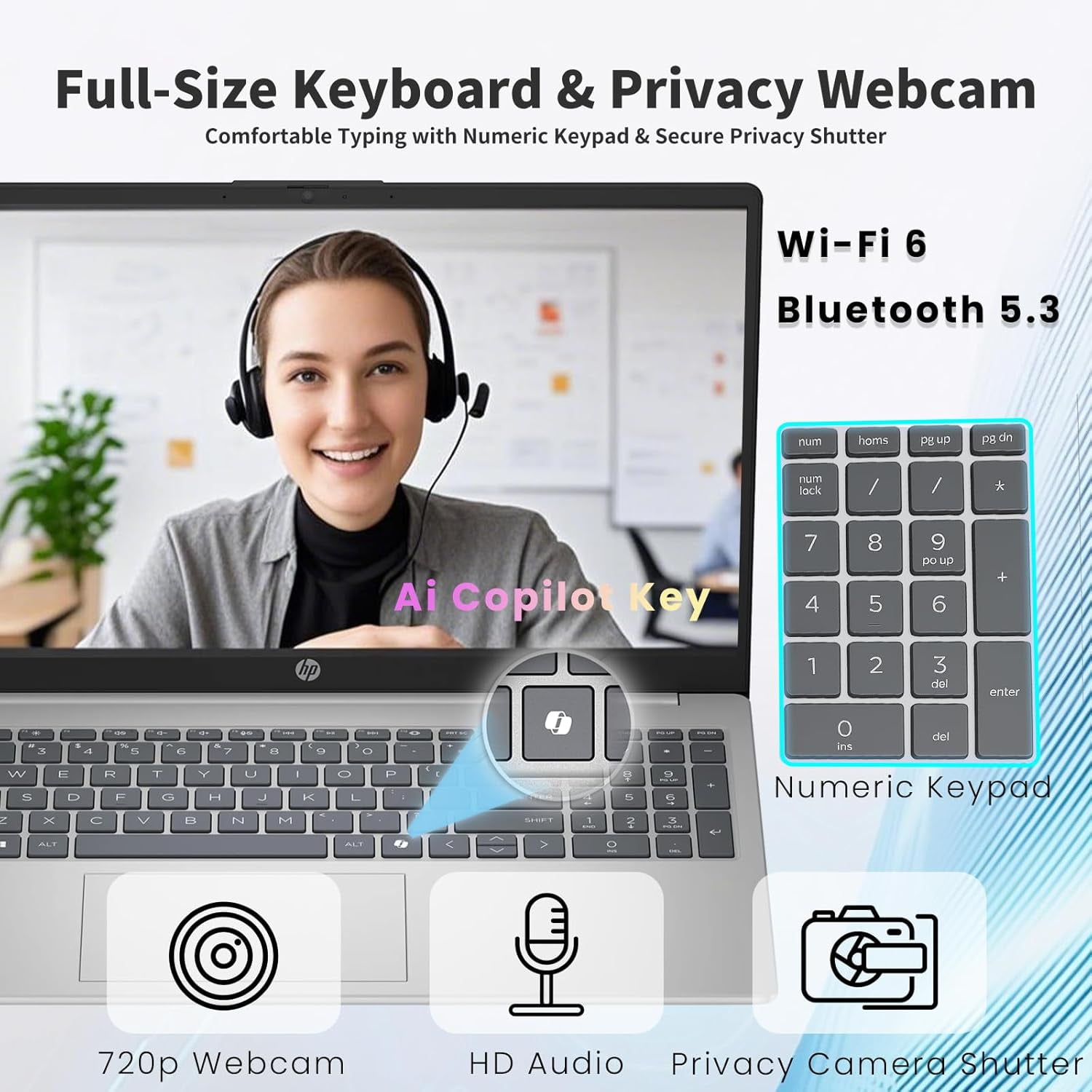 HP Premium 15.6" Touchscreen Laptop Computer for Business & Student- Intel 10-Core i7 1355U, 16GB RAM, 512GB SSD, 15.6" FHD Anti-Glare, Win 11 Pro, Wi-Fi 6, Ai Copilot