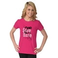 thumbnail image 4 of 2nd Save Base Breast Cancer Warrior Womens Slim Fit Graphic Tee Brisco Brands M, 4 of 5