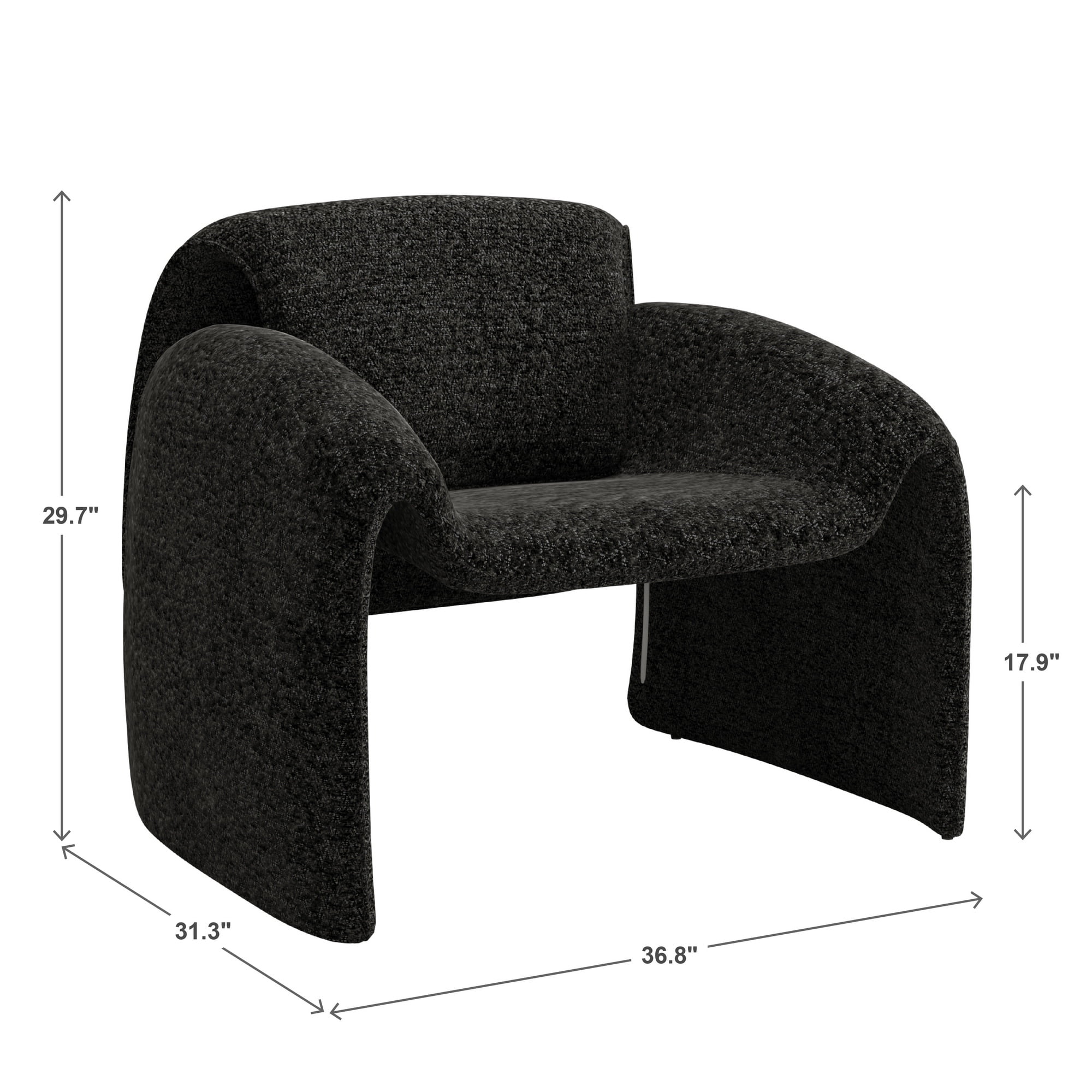 Weston Home Gerace Bentwood Round Arm Accent Chair