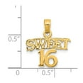 thumbnail image 3 of 14K Yellow Gold Charm Pendant Themed 16 17 mm 15 Sweet, 3 of 3