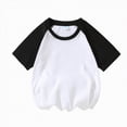 thumbnail image 4 of NIEWTR Boys T Shirts Short Sleeve Tees Cotton Crewneck Soft Basic Summer Top Solid Toddler Kids Tee Shirt（Black,5-6 Years), 4 of 8