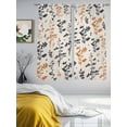 thumbnail image 3 of Orange Grey Botanical Sheer Curtains 72 Inch Length 2 Panels Set Window Treatments, Rustic Country Spring Floral Summer Leaf Rod Pocket Semi Curtains for Living Room/Bedroom/Kitchen, 104"W x 72"L, 3 of 7