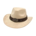 thumbnail image 4 of Sombrero de vaquero moda cálido sombrero de protección ar para montar fijación temática de senderismo Beige, 4 of 8