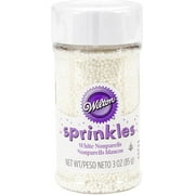 Wilton Sprinkles, White Nonpareils 3 oz (Pack of 3)