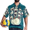 thumbnail image 4 of Tiny teeth Men's Spread Collar Poplin Beach Shirts - Casual Printed Button Down Short Sleeve Summer Tops for Unisex, 4 of 6