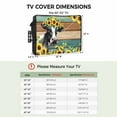 thumbnail image 3 of Outdoor TV Cover 36 to 39 Inches, Sunflower Cow Plant Farm Flower Wood Grain Waterproof and Weatherproof TV Cover with Remote Control Pocket, Flat Screen TV Cover Protector for Outside TV, 3 of 6