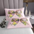 thumbnail image 3 of Erosebridal Pink Bowknot Coverlet Set King,Checkered Grid Bedding Set,Dreamy Princess Decor,Breathable,3pcs, 3 of 5