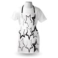 thumbnail image 3 of Grunge Apron Set of Grunge Star Brush Strokes with Different Borders and Angles Artisan Print, Unisex Kitchen Bib Apron with Adjustable Neck for Cooking Baking Gardening, Charcoal Grey, by Ambesonne, 3 of 3