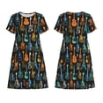 thumbnail image 6 of Hirioo Colorful Guitar for Short Sleeve Dress Women’ Short Sleeve dress with Pockets, 6 of 8