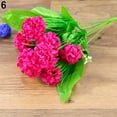 thumbnail image 2 of SPRING PARK 1 Bunch 9 Head Artificial Flowers, Fake Flowers Silk Plastic Artificial Hydrangea Bridal Wedding Bouquet for Home Garden Party Wedding Decoration, 2 of 3