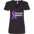thumbnail image 3 of Inktastic Epilepsy Awareness Women's V-Neck T-Shirt, 3 of 5