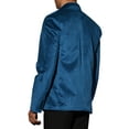 thumbnail image 3 of Lars Amadeus Formal Suede Blazers for Men's Slim Fit Solid Two Button Suit Sports Coats, 3 of 5