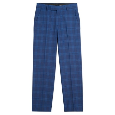 Calvin Klein Big Boys Bold Box Plaid Pants, Deep Blue, 18