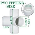 thumbnail image 2 of Paquete de 8 accesorios de PVC de 1 1/4, codos de 4 vías, accesorios de PVC para muebles de PVC de alta resistencia SCH 40, tees de salida lateral de 4 vías, accesorios de conector de PVC para coberti, 2 of 5
