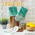 thumbnail image 3 of PREMIUS 3 Piece Printed Kitchen Linen Set, Grandma's Whisks, 1 Cotton Towel, 1 Pot Holder, 1 Oven Mitt, 3 of 5