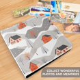 thumbnail image 4 of FORMRS 3 Ring Photo Album 4"x6" Self Adhesive Large Capacity PU Leather Cover, Snow Cartoon Houses, 4 of 8