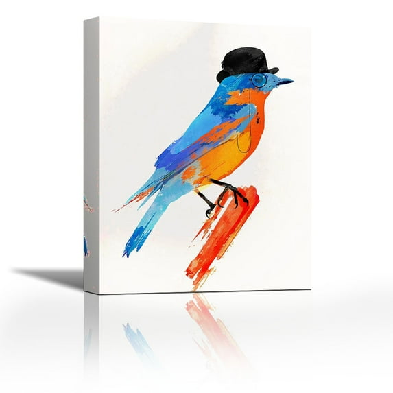 Lord Bird - Contemporary Fine Art Giclee on Canvas Gallery Wrap - wall décor - Art painting - 20 x 27 Inch - Ready to Hang