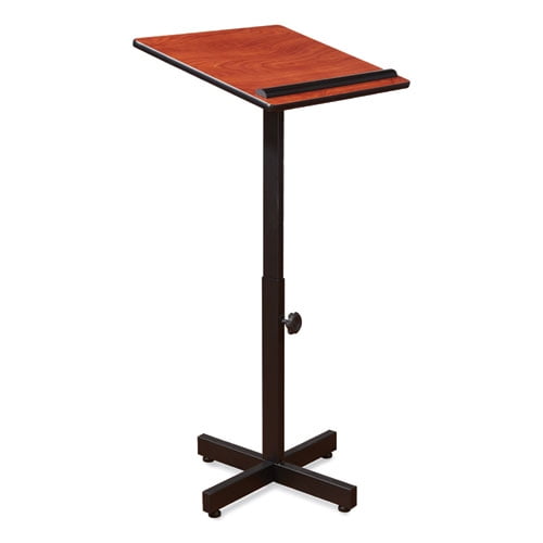 Portable Presentation Lectern Stand, 20 x 18.25 x 44, Cherry | Bundle of 2