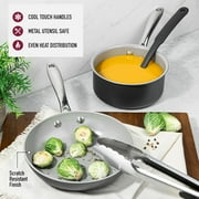 Granitestone Pro 13 Pc Pots and Pans Set Non Stick with Utensils, Hard Anodized Ceramic Cookware Set with Skillet, Diamond & Mineral Coating, Oven/Dishwasher Safe, Chalk
