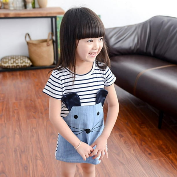 open lace back dress Blue Pink Girl Dress Kids 1st Toddler Birthday Party Holiday J741 –  DreamyVow