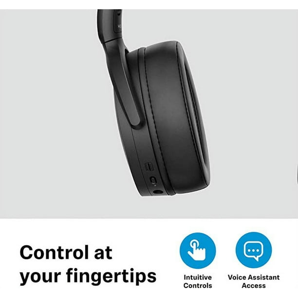 SENNHEISER HD 450BT Bluetooth 5.0 Wireless Headphone with Active Noise Cancellation 30 Hour Battery Life USB C Fast Charging Virtual Assistant Button Foldable White Walmart Business Supplies