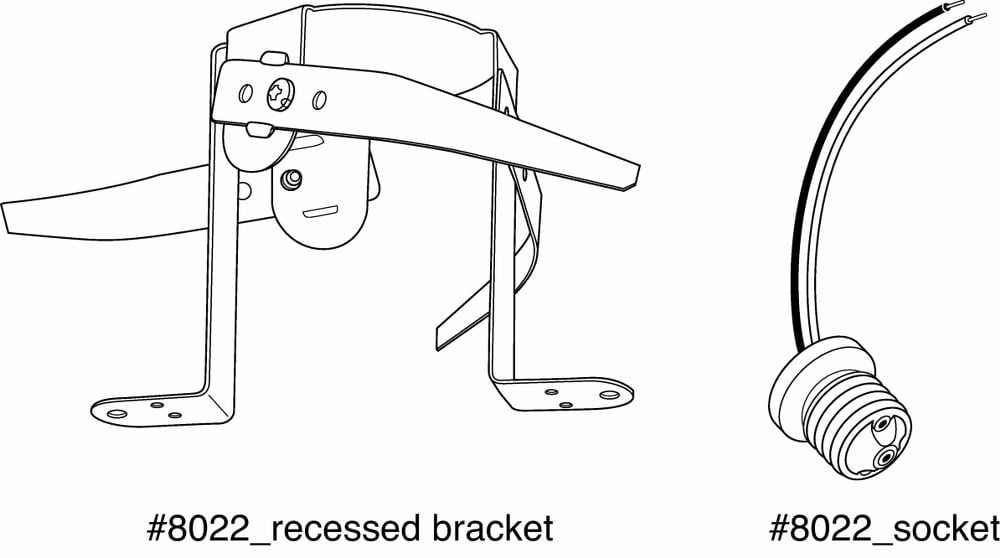 Recessed Hardware for LED Decorative Surface Mount