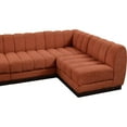 thumbnail image 5 of Meridian Furniture Quinn 7-Piece L-Shaped Fabric Modular Sectional in Orange, 5 of 15
